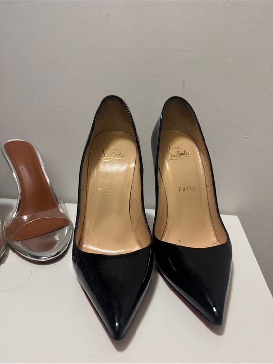 Christian Louboutin Shoes - Christian Louboutin Black Patent Pointed Toe Red Soles "so kate" (AUTHENTIC)